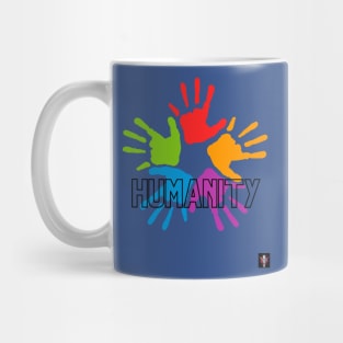 Humanity First Hands Rainbow Design Mug